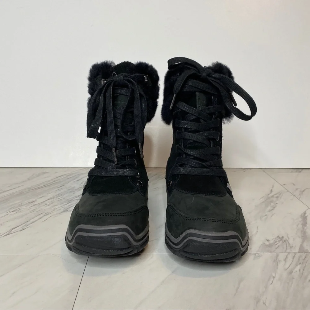 New! Pajar Abbie Sheepskin Black Winter Boot 5 5.5